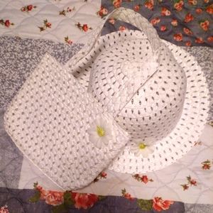 Easter Girls Hat and Bag. Super cute. Perfect for Easter, Church, any occasion